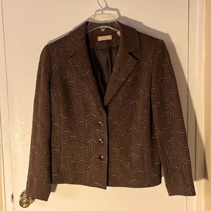 Embroidered Brown blazer
